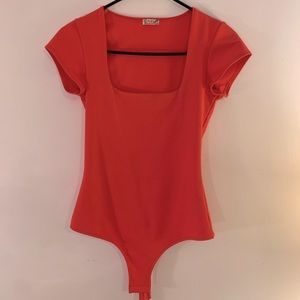 Neon Pink Short Sleeve Bodysuit